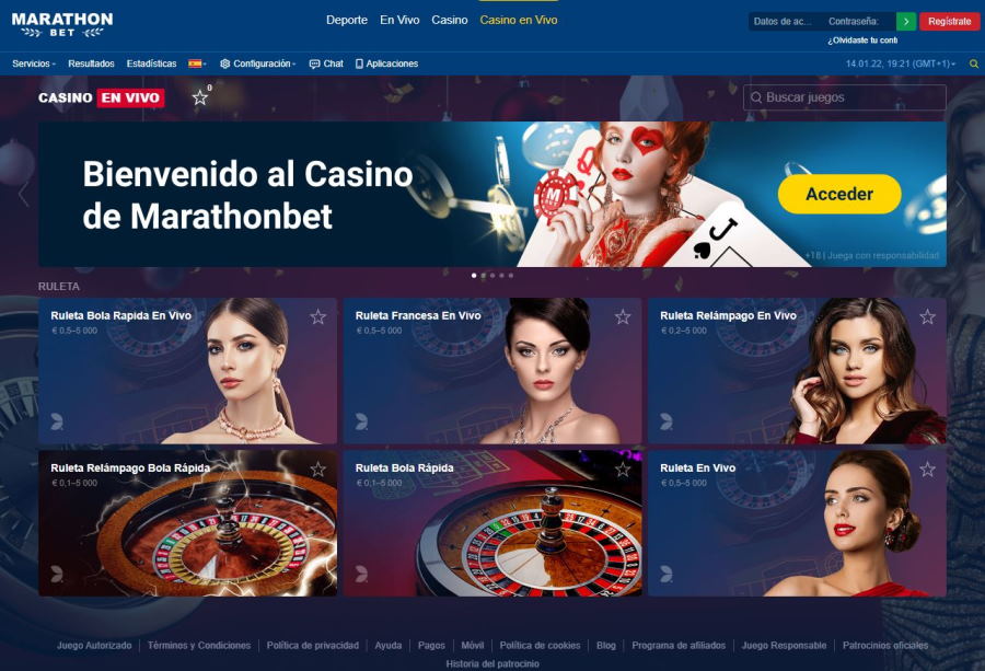 marathonbet casino en vivo