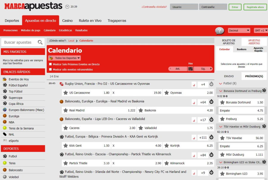 marcaapuestas calendario deportes