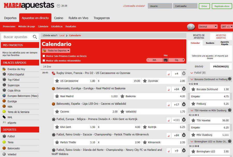 marcaapuestas calendario deportes