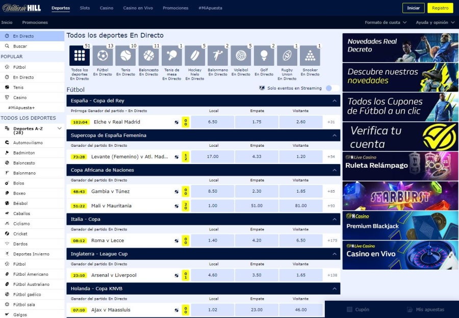 williamhill deportes en vivo