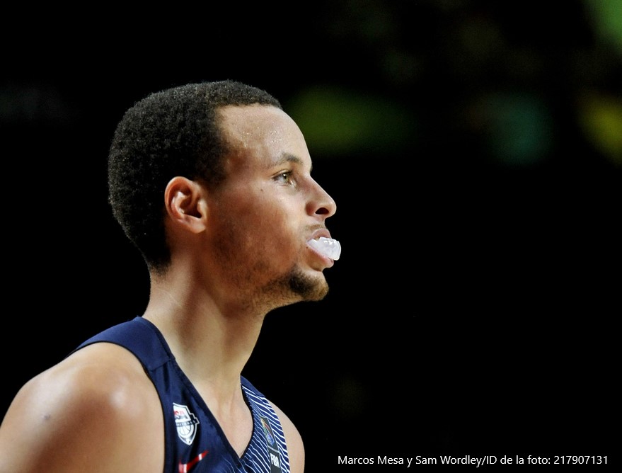 Stephen Curry, con la selección de EEUU.